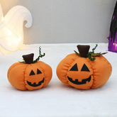 0709BA Halloween Pumpkin Ornament Home Decor Fall Harvest Thanksgiving Evil Pumpkins Statue Desk Collectibles Fall Simulated Pumpkin